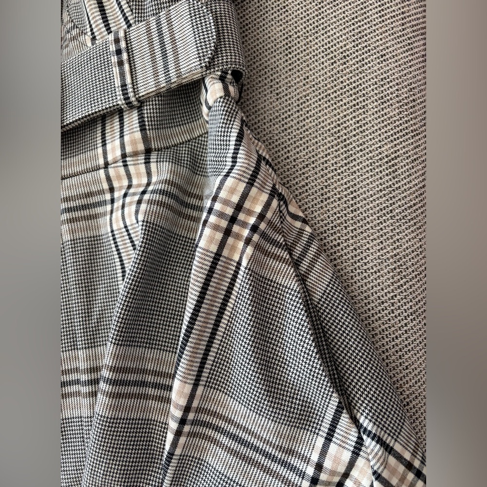 NEW Cara Cara Calypso Belt Midi Dress Raymond Plaid Gray Multi US 6 UK 10 - Picture 14 of 14